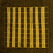 Square Abstract Yellow Modern Rug, abs1616yw