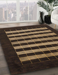 Abstract Brown Modern Rug, abs1616