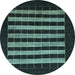 Round Abstract Light Blue Modern Rug, abs1616lblu