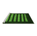 Sideview of Machine Washable Abstract Green Modern Area Rugs, wshabs1616grn