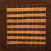 Square Abstract Orange Modern Rug, abs1616org