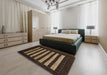 Machine Washable Abstract Brown Rug in a Bedroom, wshabs1616