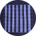 Round Abstract Blue Modern Rug, abs1616blu