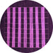 Round Abstract Purple Modern Rug, abs1616pur