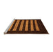 Sideview of Machine Washable Abstract Orange Modern Area Rugs, wshabs1616org