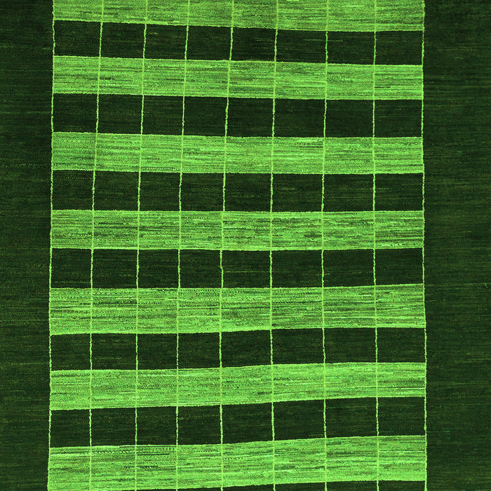 Machine Washable Abstract Green Modern Area Rugs, wshabs1616grn