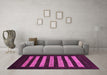 Machine Washable Abstract Pink Modern Rug in a Living Room, wshabs1616pnk