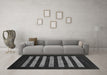 Machine Washable Abstract Gray Modern Rug in a Living Room,, wshabs1616gry