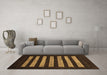 Machine Washable Abstract Brown Modern Rug in a Living Room,, wshabs1616brn