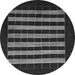 Round Abstract Gray Modern Rug, abs1616gry