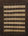 Machine Washable Abstract Brown Rug, wshabs1616