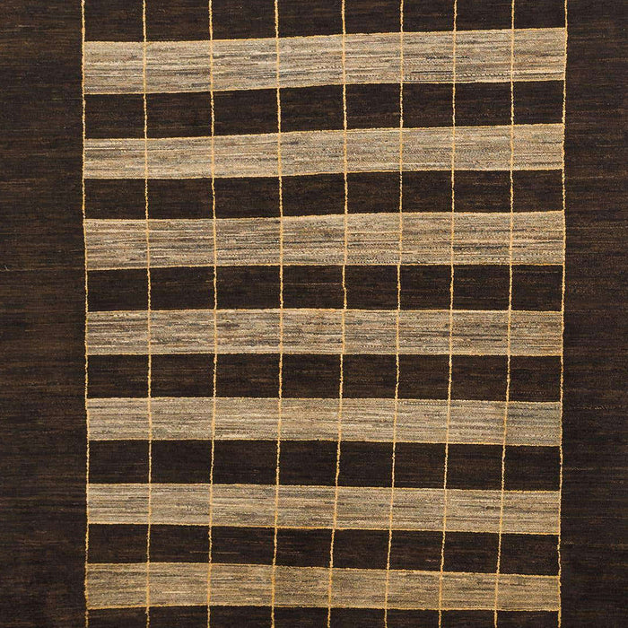 Machine Washable Abstract Brown Rug, wshabs1616