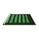 Sideview of Machine Washable Abstract Emerald Green Modern Area Rugs, wshabs1616emgrn