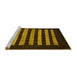 Sideview of Machine Washable Abstract Yellow Modern Rug, wshabs1616yw