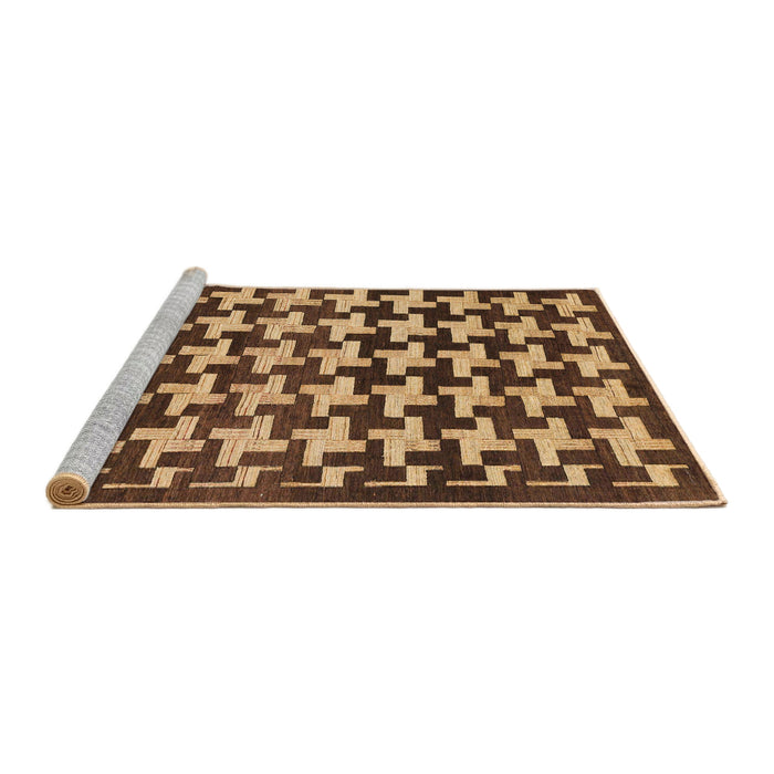 Sideview of Machine Washable Abstract Gold Rug, wshabs1617