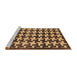 Sideview of Machine Washable Abstract Gold Rug, wshabs1617