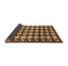 Sideview of Abstract Gold Modern Rug, abs1617