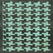 Square Abstract Light Blue Modern Rug, abs1617lblu