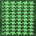 Square Abstract Emerald Green Modern Rug, abs1617emgrn