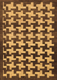 Abstract Brown Modern Rug, abs1617brn