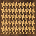 Square Abstract Brown Modern Rug, abs1617brn