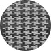 Round Machine Washable Abstract Gray Modern Rug, wshabs1617gry