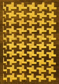 Abstract Yellow Modern Rug, abs1617yw