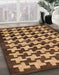 Abstract Gold Modern Rug in Family Room, abs1617