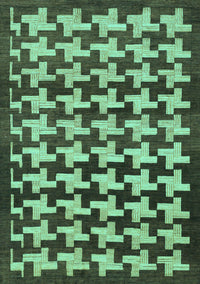 Abstract Turquoise Modern Rug, abs1617turq