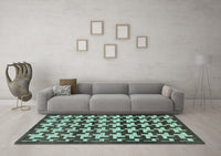 Machine Washable Abstract Light Blue Modern Rug, wshabs1617lblu