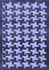 Abstract Blue Modern Rug, abs1617blu