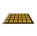 Sideview of Machine Washable Abstract Yellow Modern Rug, wshabs1618yw