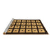 Sideview of Machine Washable Abstract Brown Modern Rug, wshabs1618brn