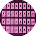 Round Abstract Pink Modern Rug, abs1618pnk