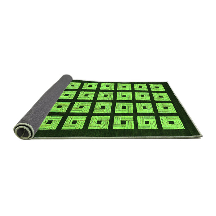 Sideview of Abstract Green Modern Rug, abs1618grn