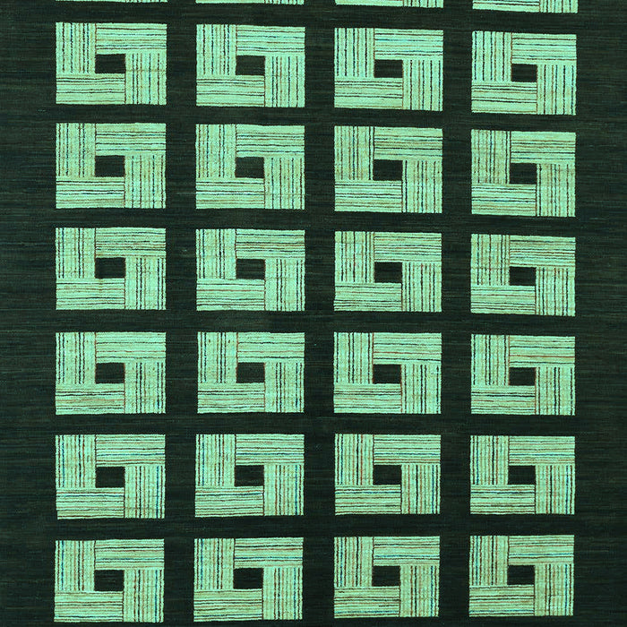 Machine Washable Abstract Turquoise Modern Area Rugs, wshabs1618turq