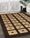 Machine Washable Abstract Black Brown Rug in a Family Room, wshabs1618