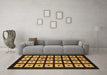 Machine Washable Abstract Brown Modern Rug in a Living Room,, wshabs1618brn