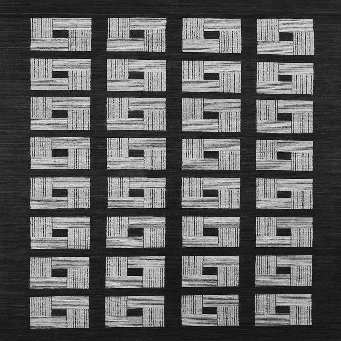 Square Machine Washable Abstract Gray Modern Rug, wshabs1618gry