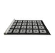 Sideview of Machine Washable Abstract Gray Modern Rug, wshabs1618gry