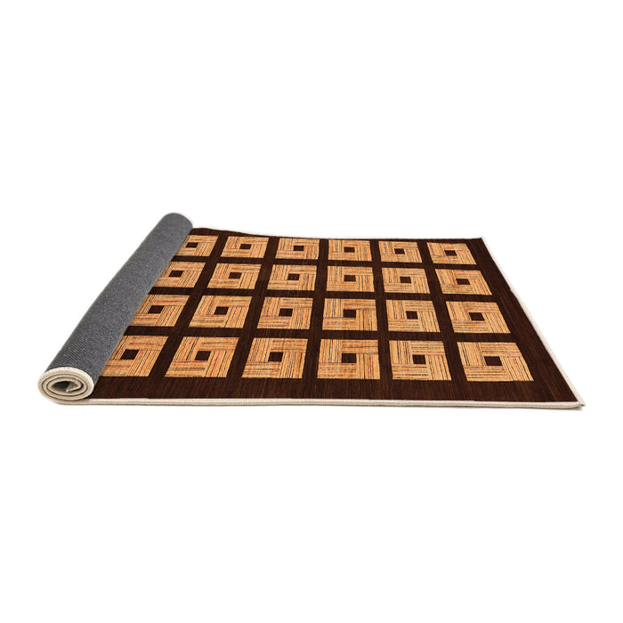 Sideview of Abstract Orange Modern Rug, abs1618org