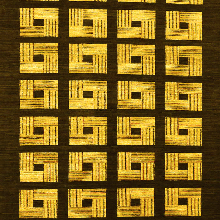 Abstract Yellow Modern Rug, abs1618yw