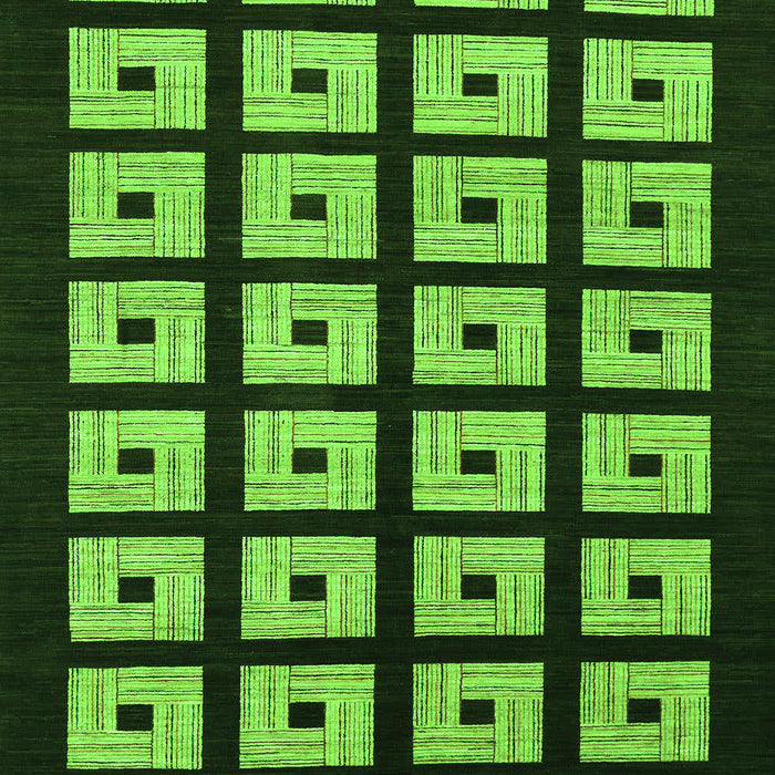 Machine Washable Abstract Green Modern Area Rugs, wshabs1618grn