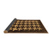 Sideview of Abstract Brown Modern Rug, abs1619brn