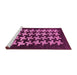 Sideview of Machine Washable Abstract Pink Modern Rug, wshabs1619pnk