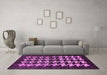 Machine Washable Abstract Purple Modern Area Rugs in a Living Room, wshabs1619pur