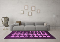 Machine Washable Abstract Purple Modern Rug, wshabs1619pur