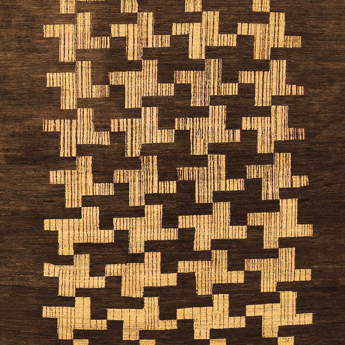 Machine Washable Abstract Brown Modern Rug, wshabs1619brn