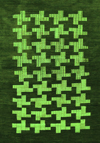 Abstract Green Modern Rug, abs1619grn