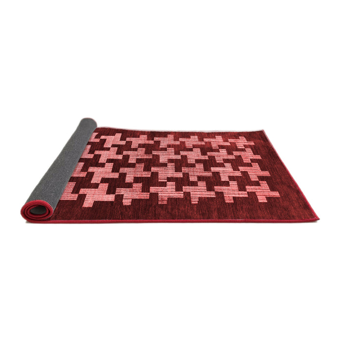 Abstract Red Modern Area Rugs